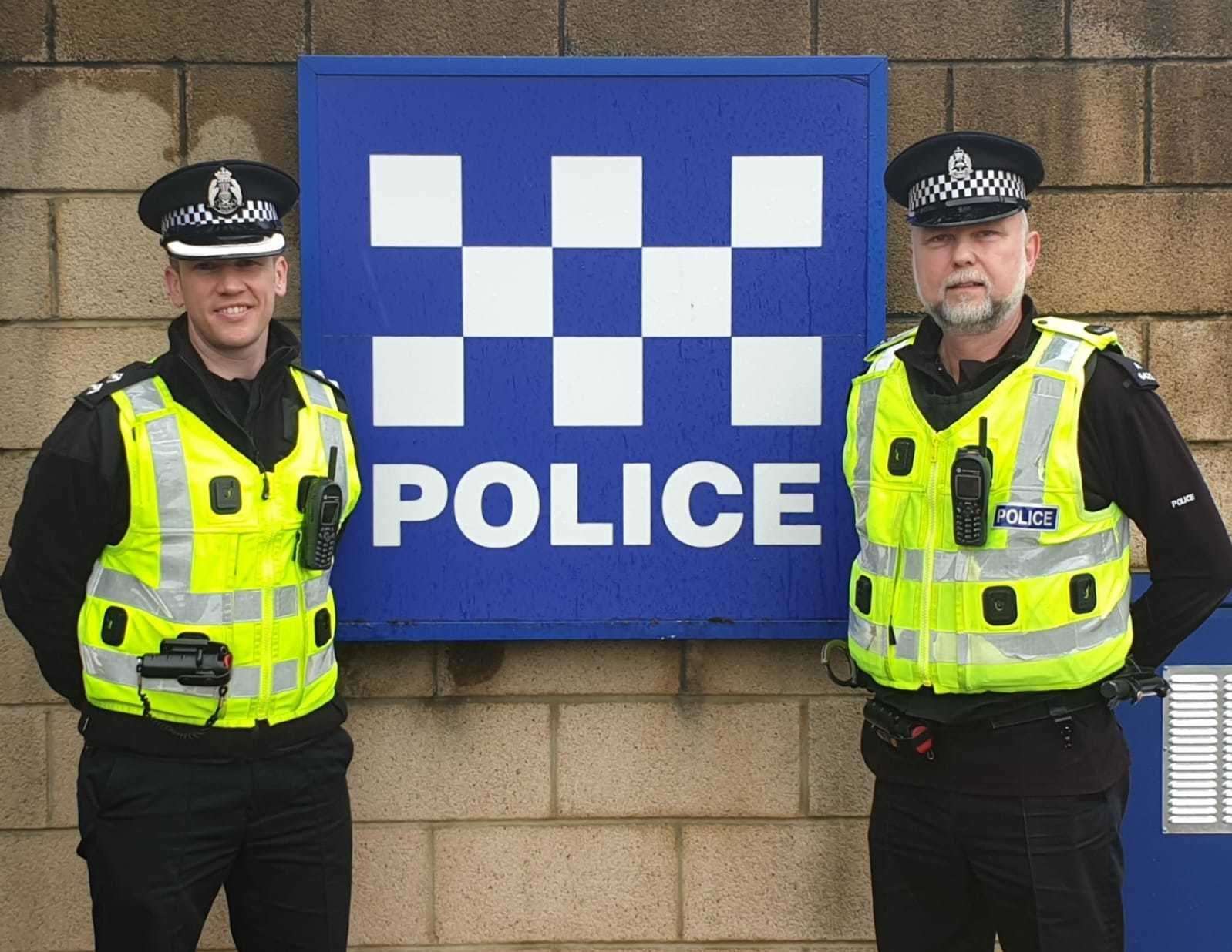 Formartine Inspector Andy Scott (left) and PC Doug Donald.