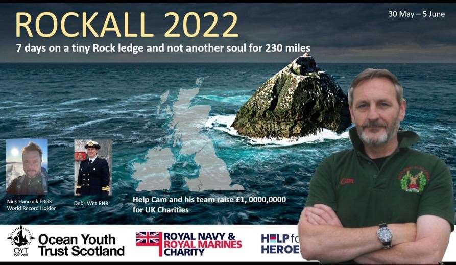 Cam Cameron is getting ready to spend a week on Rockall to raise money for charity.