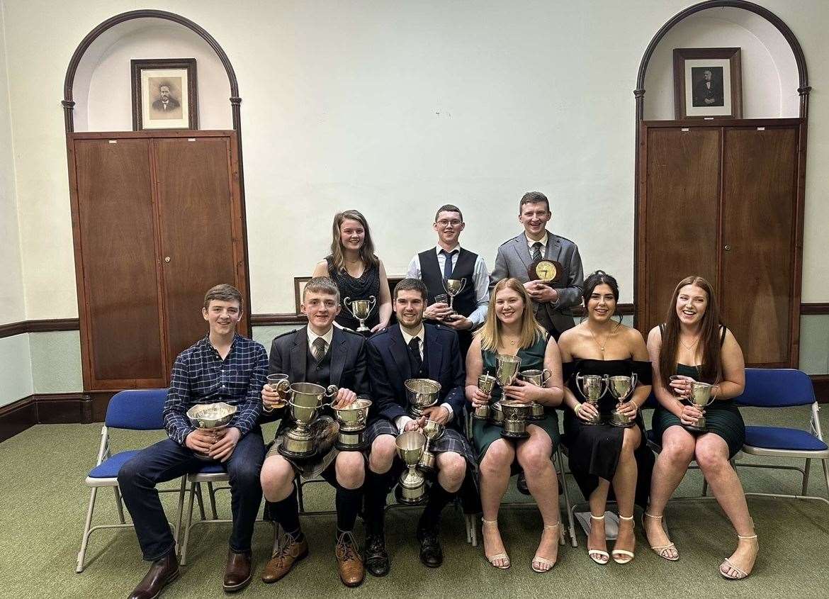 Nine different people won trophies at the Burns Supper.