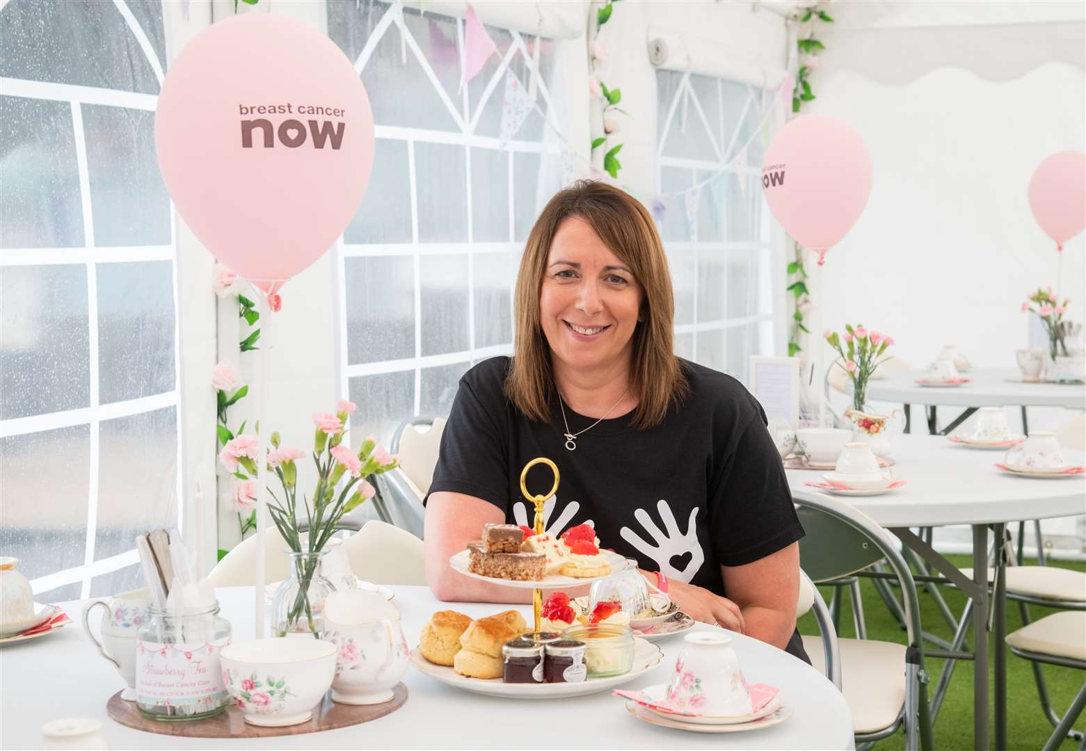 Trisha Davidson holds her 14th annual strawberry tea event raising money for Breast Cancer Now. ..Picture: Daniel Forsyth..