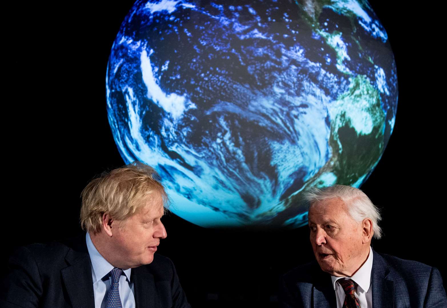 Boris Johnson and David Attenborough at the launch of the now-postponed Cop26 (PA)