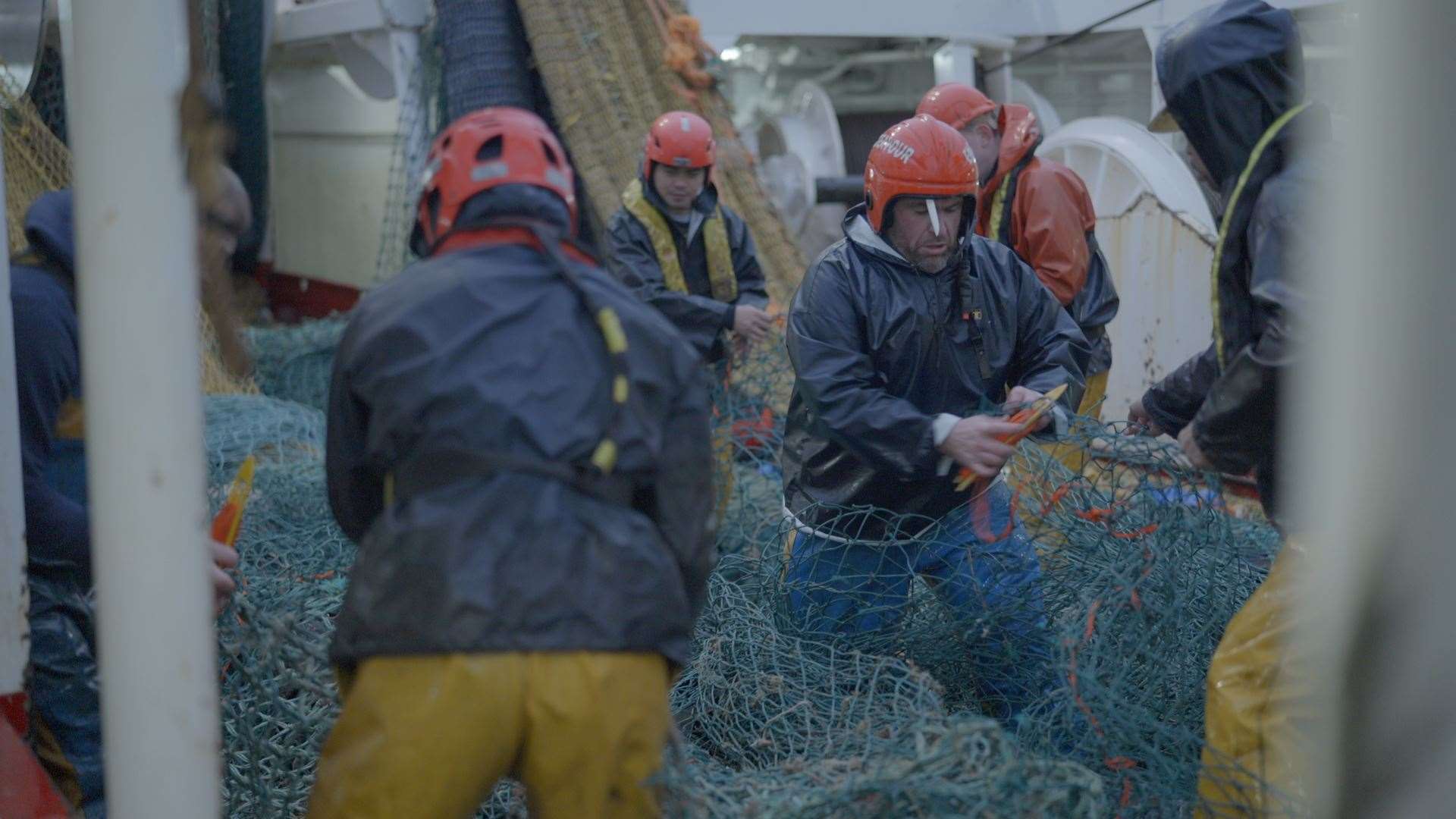 Maintaining the nets on the Endeavour V.