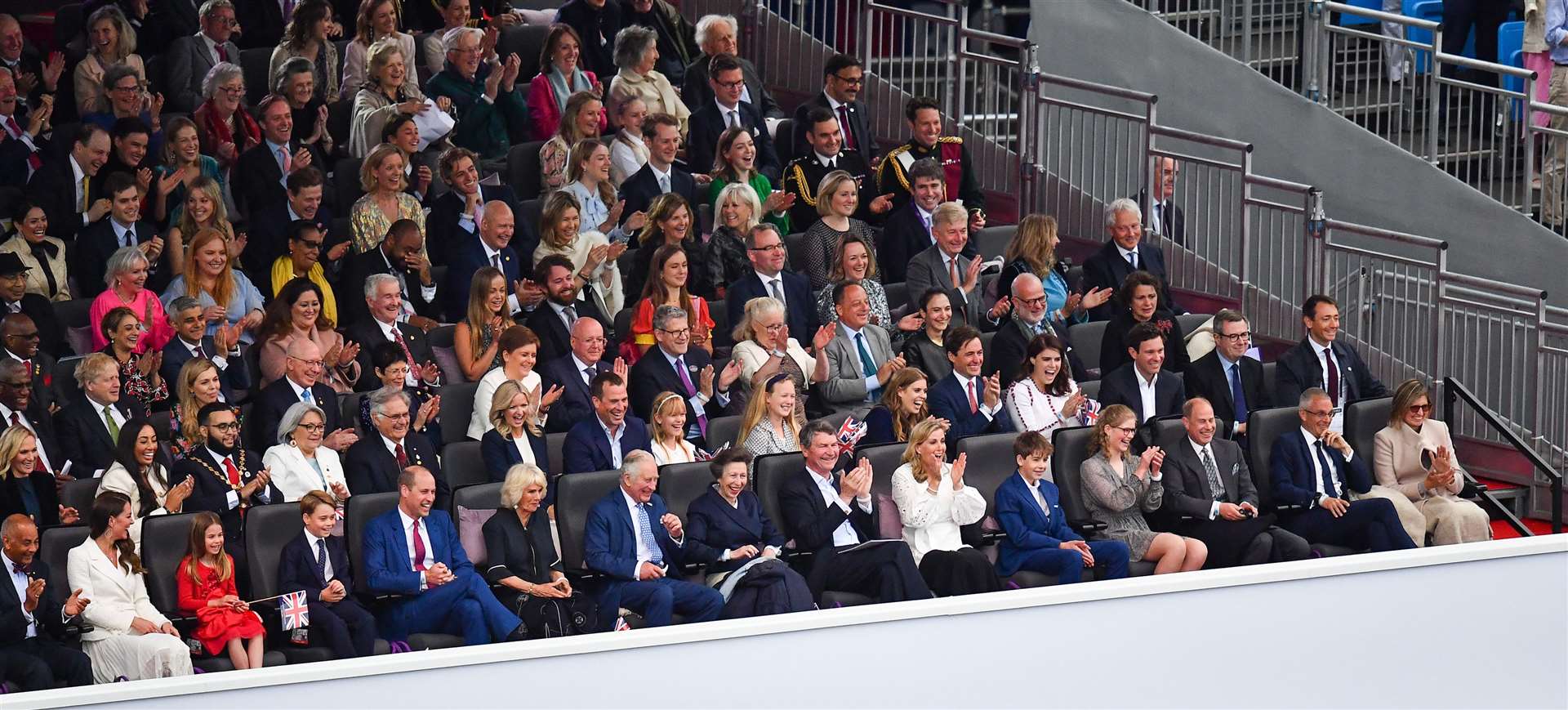 The scene in the packed royal box (Niklas Halle’n/PA)
