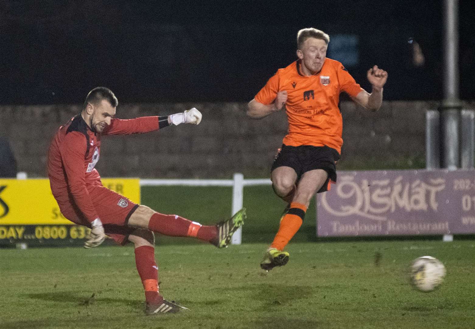Fraserburgh keeper Joe Barbour scored in his team’s 4-0 win against Keith. Picture: Daniel Forsyth