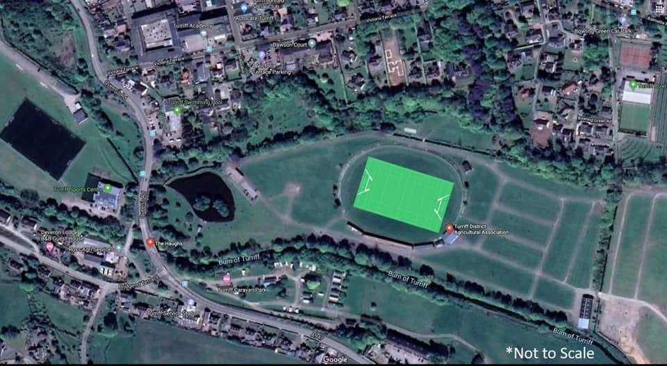 The rugby pitch will be situated on the Showground.