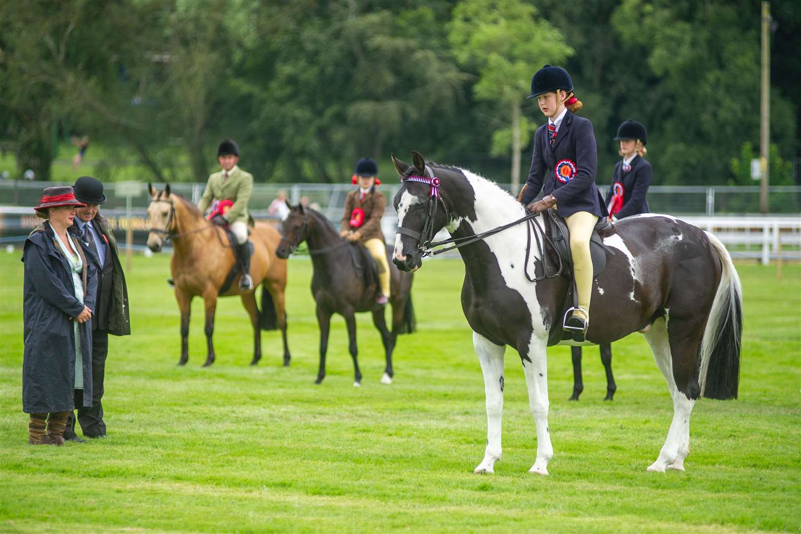 Judging takes place in the overall ridden horse champion at Turriff Show. Picture: Daniel Forsyth. Image No.044563.