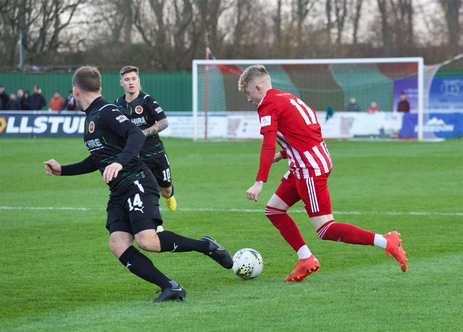 Jack MacIver on the ball for Formartine United against Stenhousemuir. Picture: Phil Harman