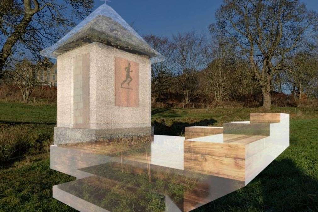 A 3D design of how the memorial could look.
