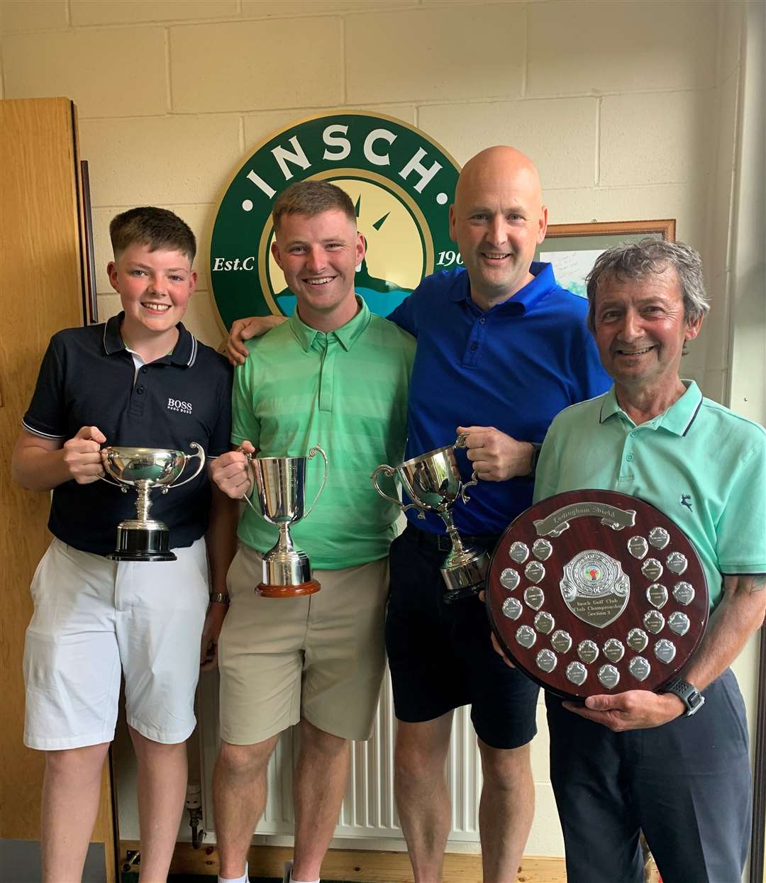 Insch Golf Club's 2023 champions who are helping organising the event.