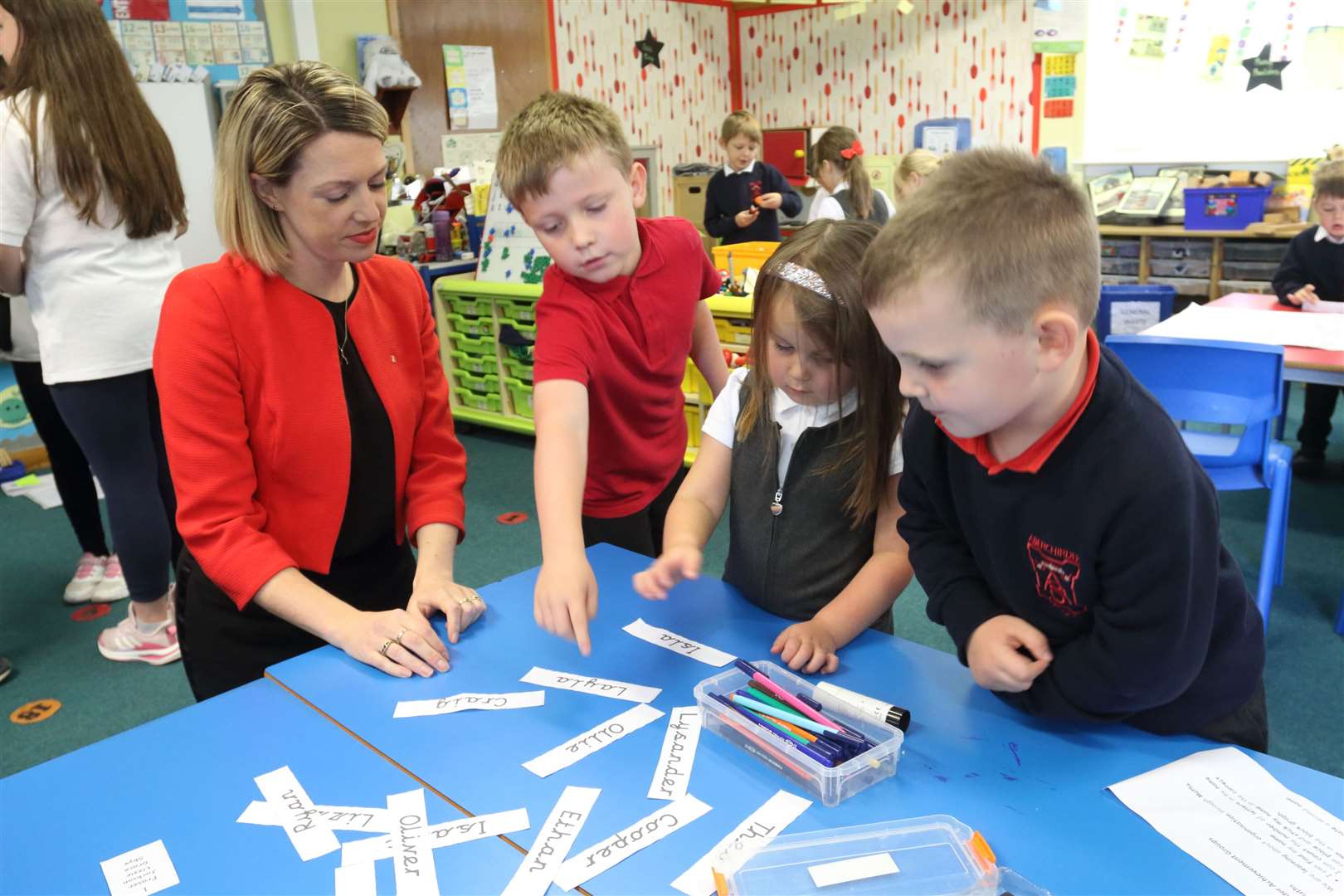 Cabinet Secretary for Education and Skills Jenny Gilruth visited her old primary school at Aberchirder as part of Maths Week. Picture: David Porter
