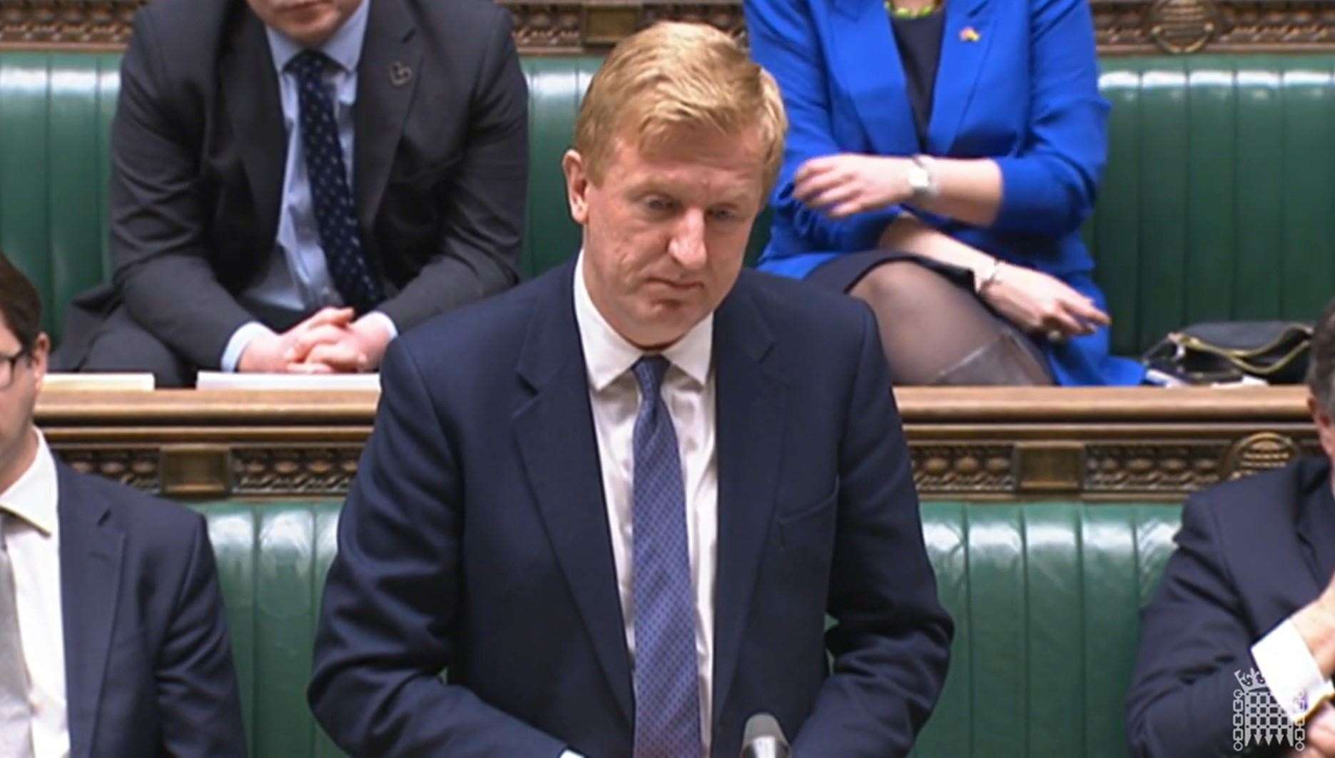 Cabinet Office minister Oliver Dowden announced the Government device TikTok ban (House of Commons/PA)