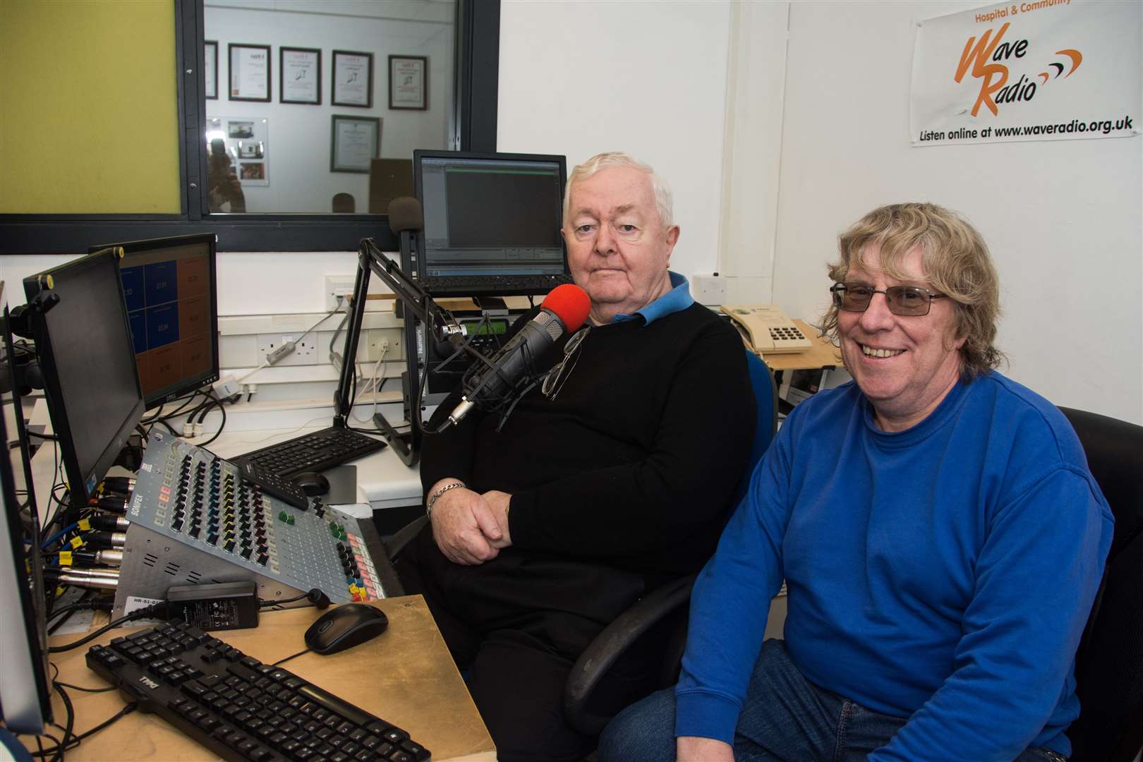 Stewart Kennedy (right) and Ron Buchanan of Wave Radio at Dr Gray's. Picture: Becky Saunderson..