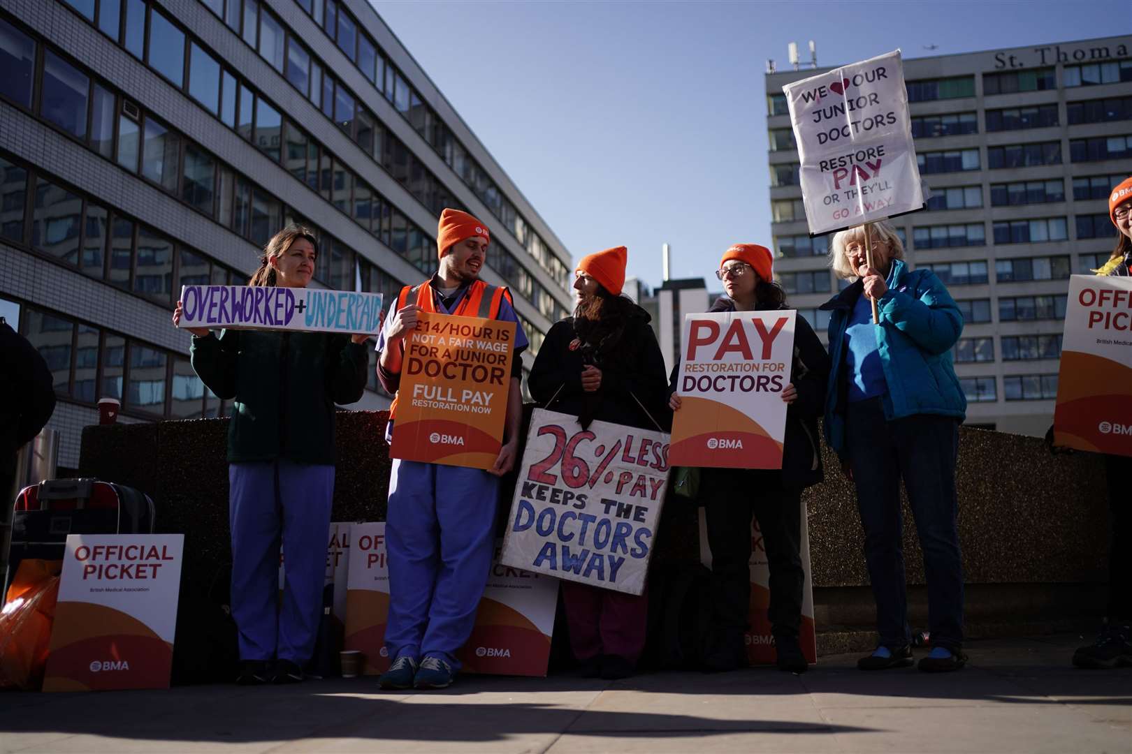 Junior doctors are fighting for better pay (Jordan Pettitt/PA)