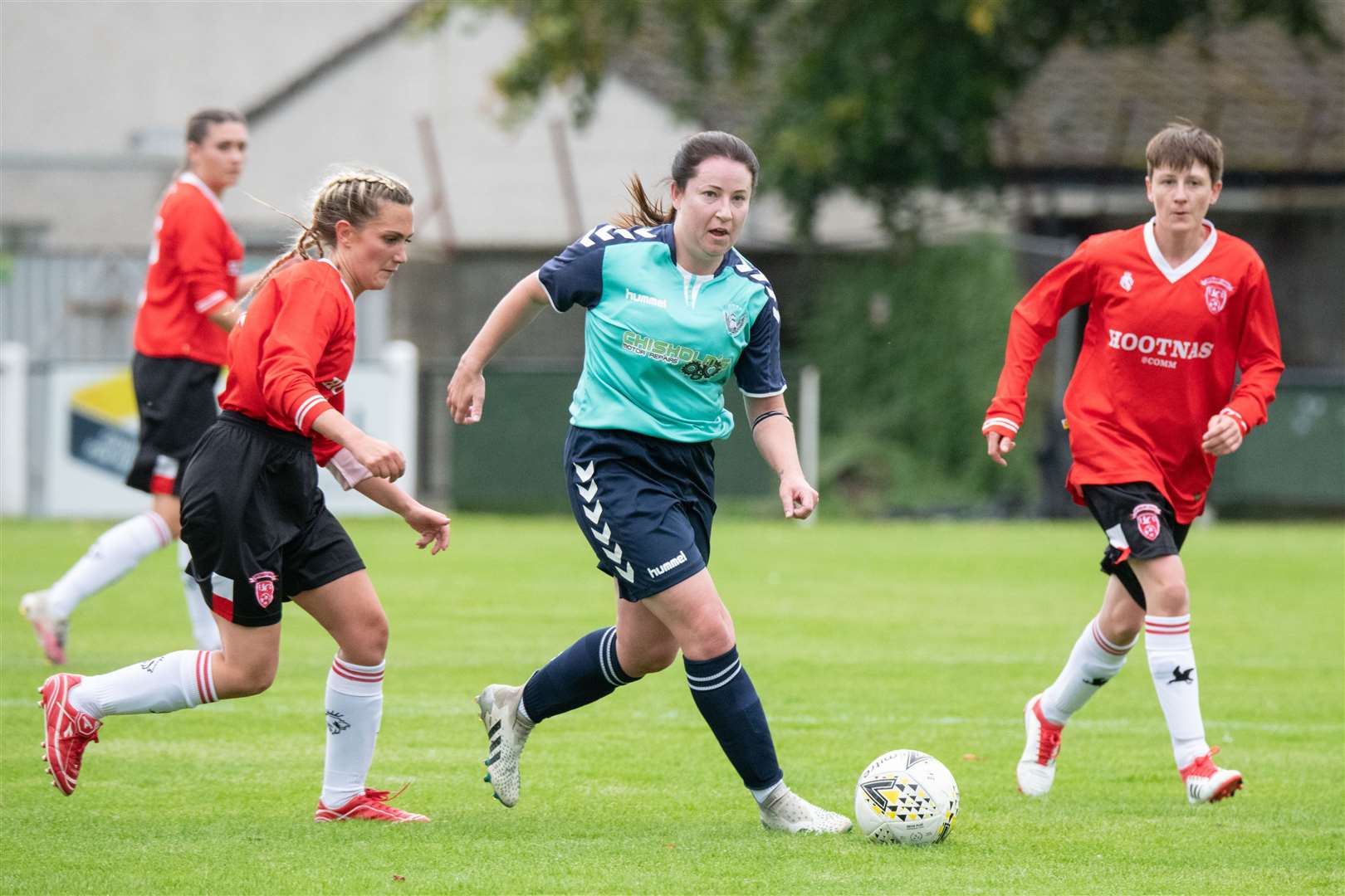 Buckie's Michaela Munro looks for a pass. Picture: Daniel Forsyth