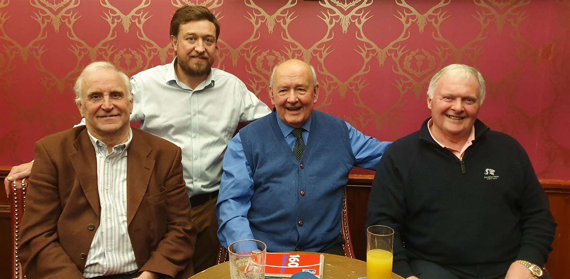 Ex-footballer Ian Taylor, Tolbooth owner Martin Smith, host Jack Nixon and Dons legend Joe Harper.