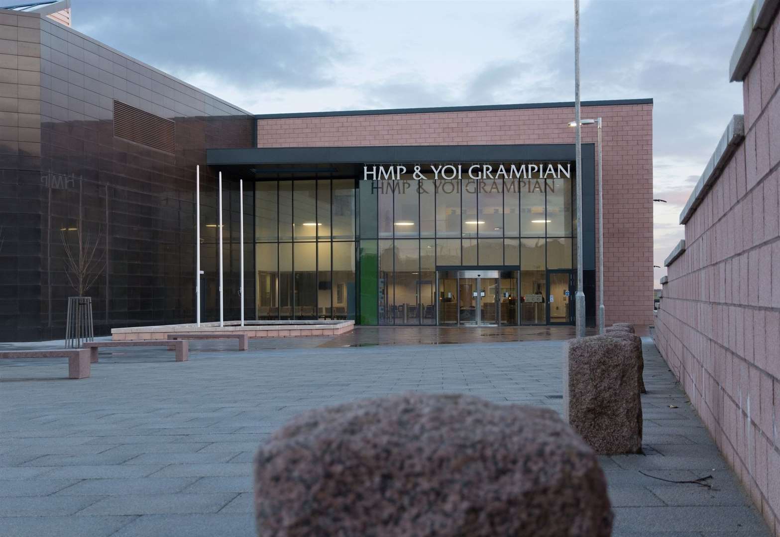The incident took place in the car park of HMP and YOI Grampian in Peterhead.