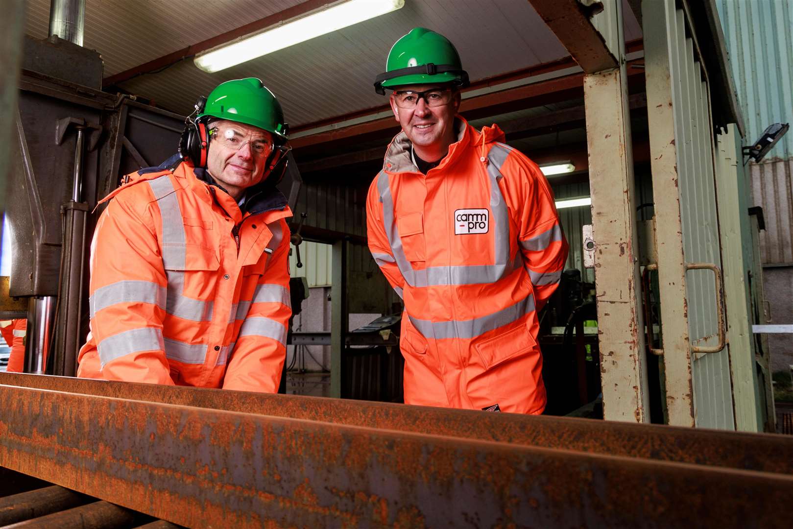 BP project manager Shaun Campbell and Camm-Pro managing director Simon McBain at Forsyths in Buckie.