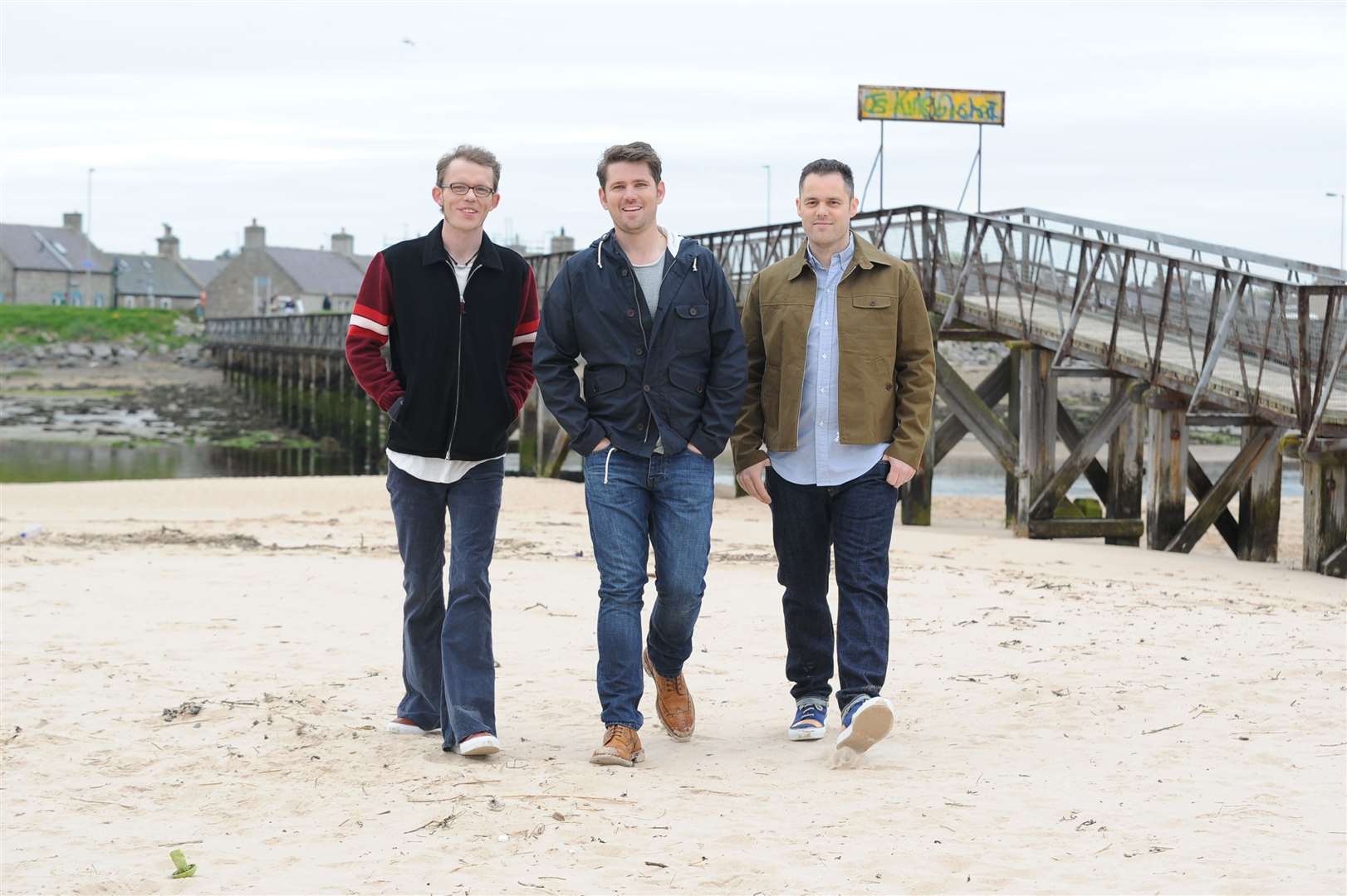 Scouting For Girls at Lossiemouth East Beach in 2013. Picture: Eric Cormack
