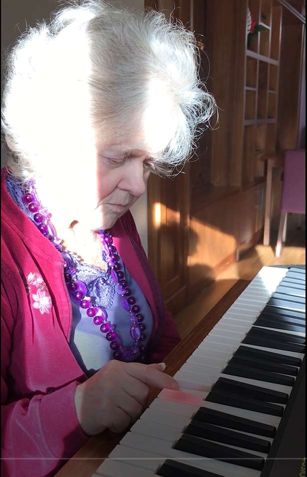 Jill playing the keyboard (MHA/Casio/PA)
