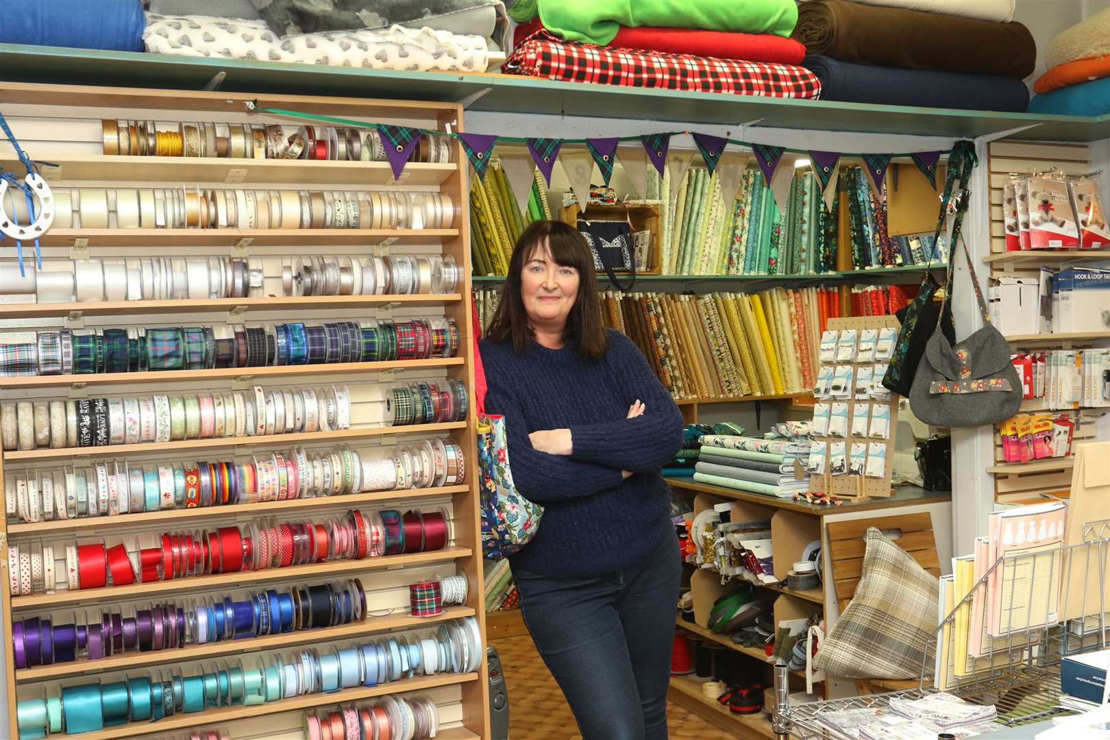 Alison Wells of Butterfly Fabrics in Inverurie. Picture: David Porter