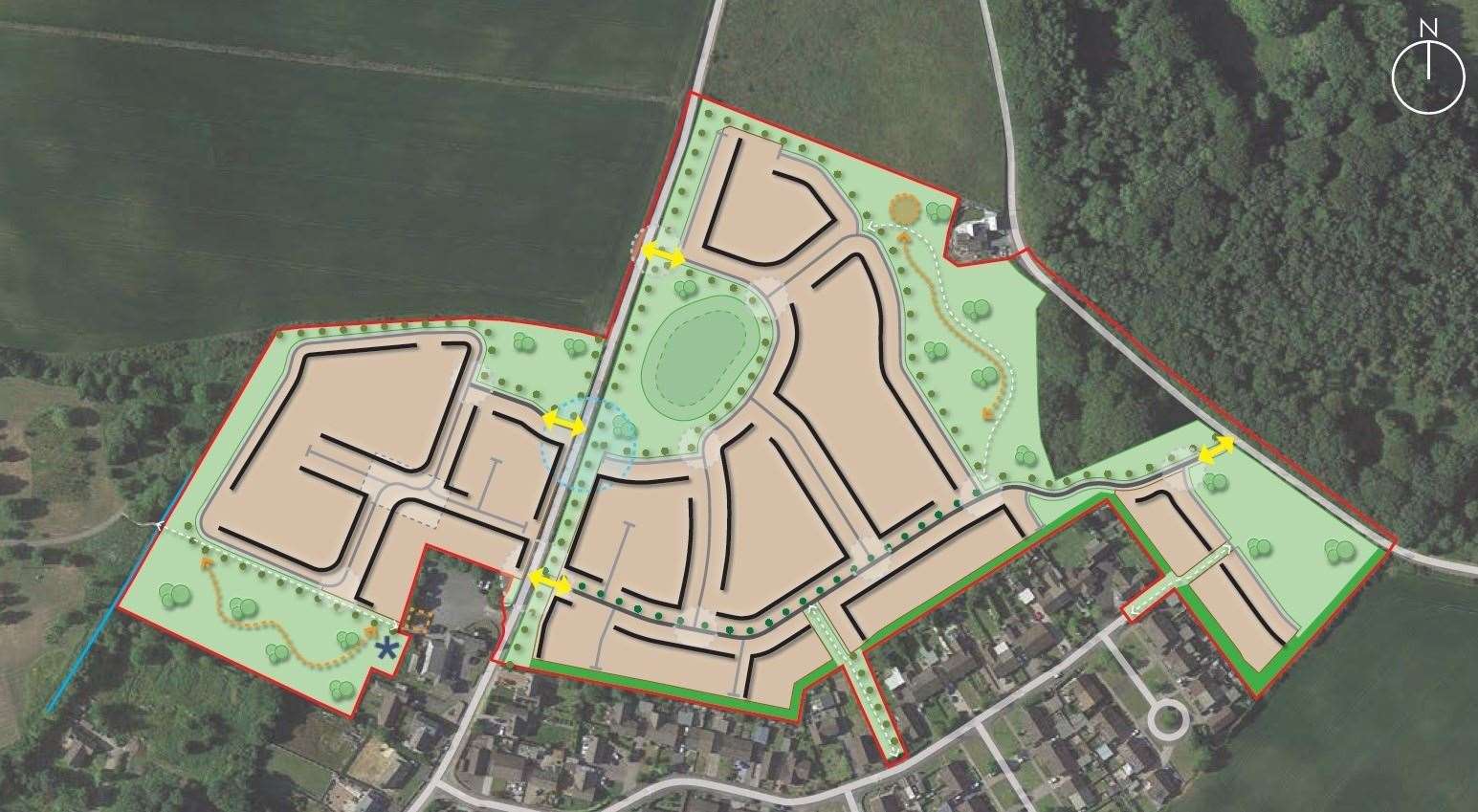 Images show the scale of the development planned at Potterton