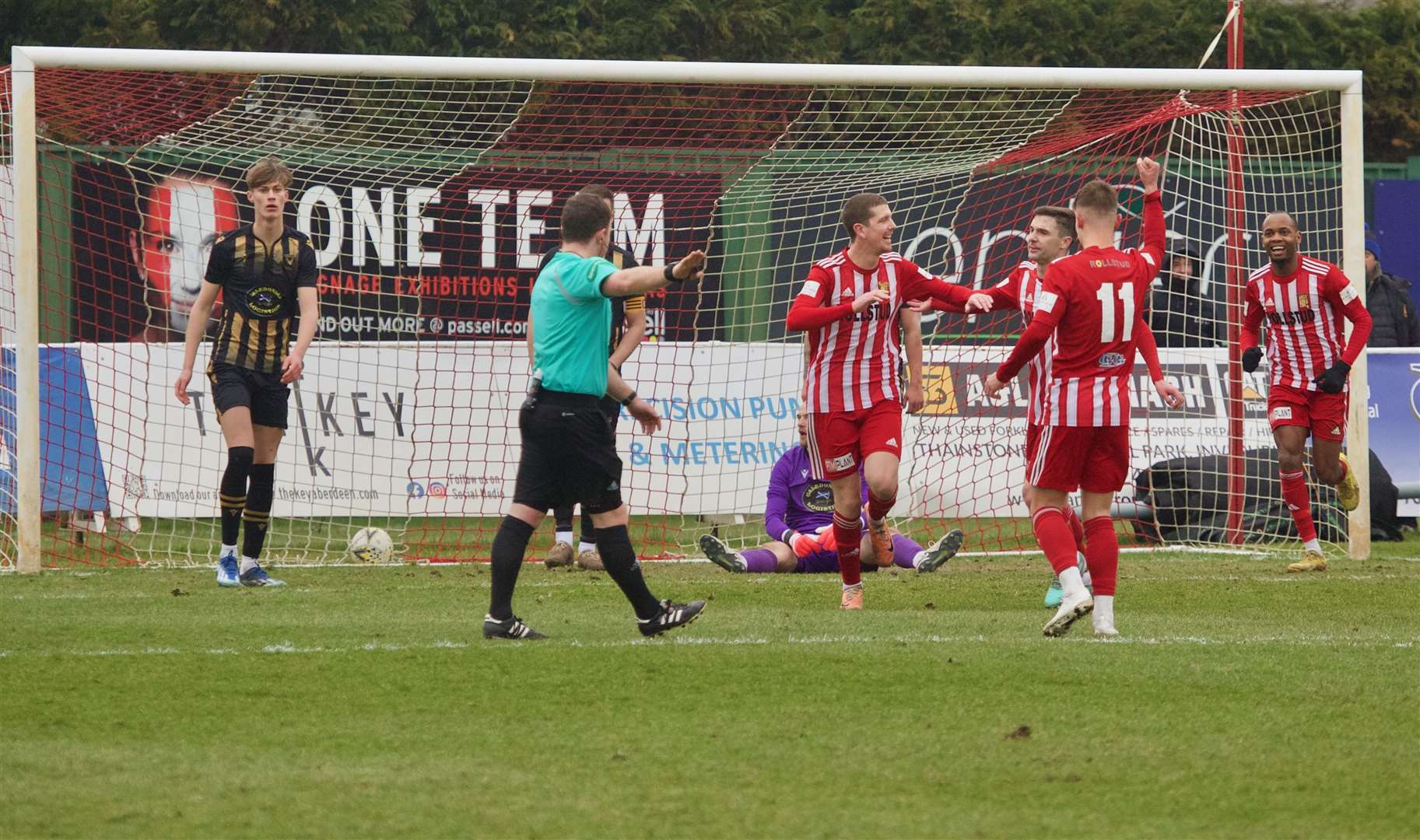 Crawford puts Formartine into the lead. Picture: Phl Harman