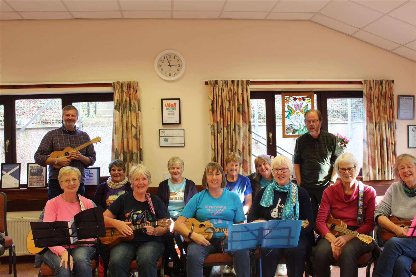 The Strumbels and Kemnay Ukes entertained the Tuesday centre's audience to a rockin' and rollin' Ukulele afternoon earlier this week at Kemnay village hall. Picture:Griselda McGregor