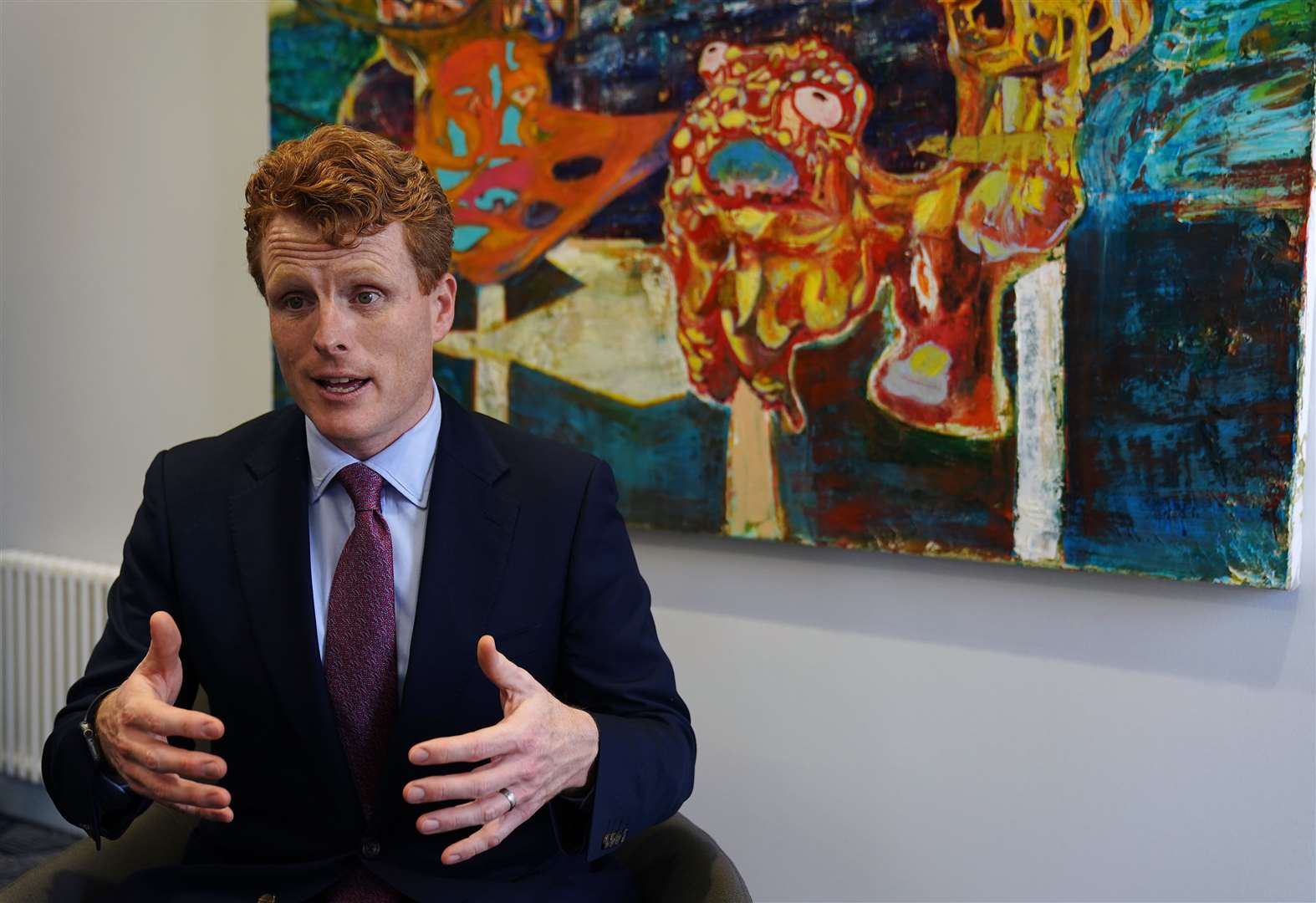 US Special Envoy to Northern Ireland for Economic Affairs, Congressman Joe Kennedy III during the international conference to mark the 25th anniversary of the Belfast/Good Friday Agreement, at Queen’s University Belfast (Brian Lawless/PA)