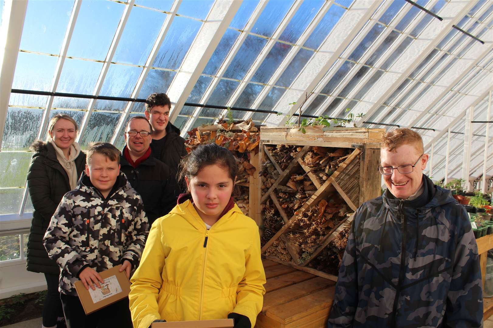 The bug hotels project involved pupils from Banff Primary School, woodworkers from Banff Day Opportunities and volunteers at The Vinery.
