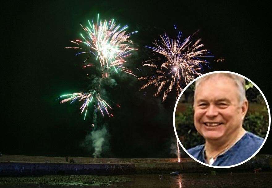 A lack of new volunteers means there will be no Portgordon fireworks this year. Inset: Former fireworks committee chairman Kenny Gunn.