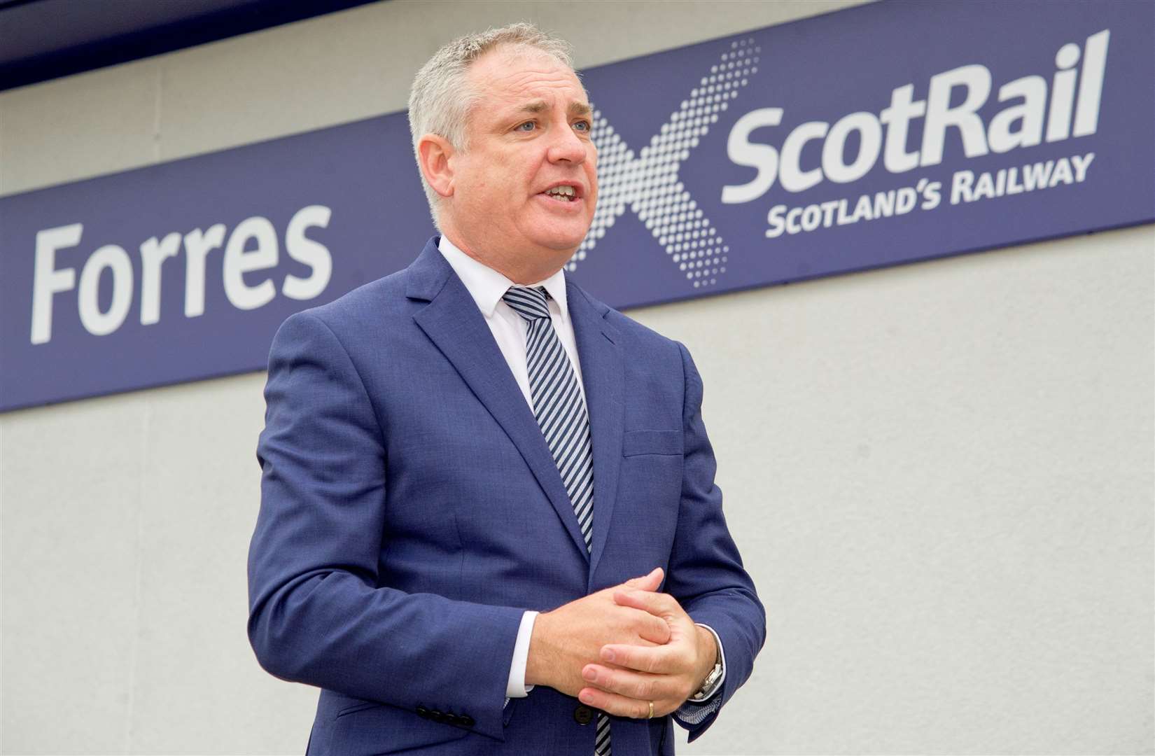 Moray MSP Richard Lochead has called for better links between the region’s train station and the central belt. Picture: Daniel Forsyth