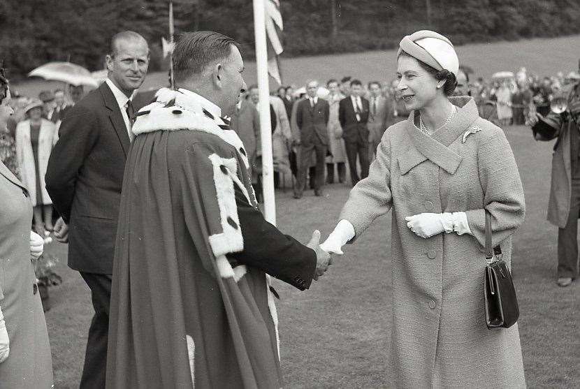 The Queen and the Duke of Edinburgh visiting Moray during 1961.