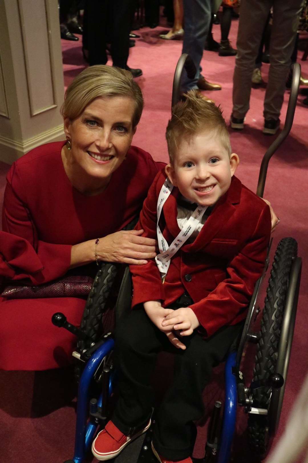 Noah with the Countess of Wessex in 2017 (hugsfornoah.co.uk/PA)