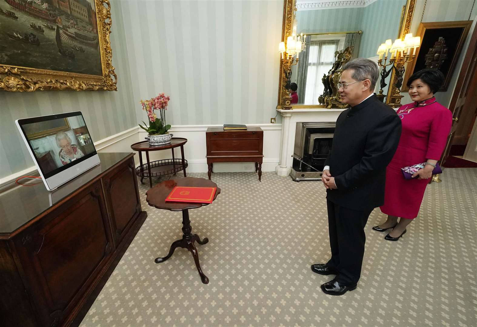 Chinese ambassador Zheng Zeguang at Buckingham Palace (Jonathan Brady/PA)