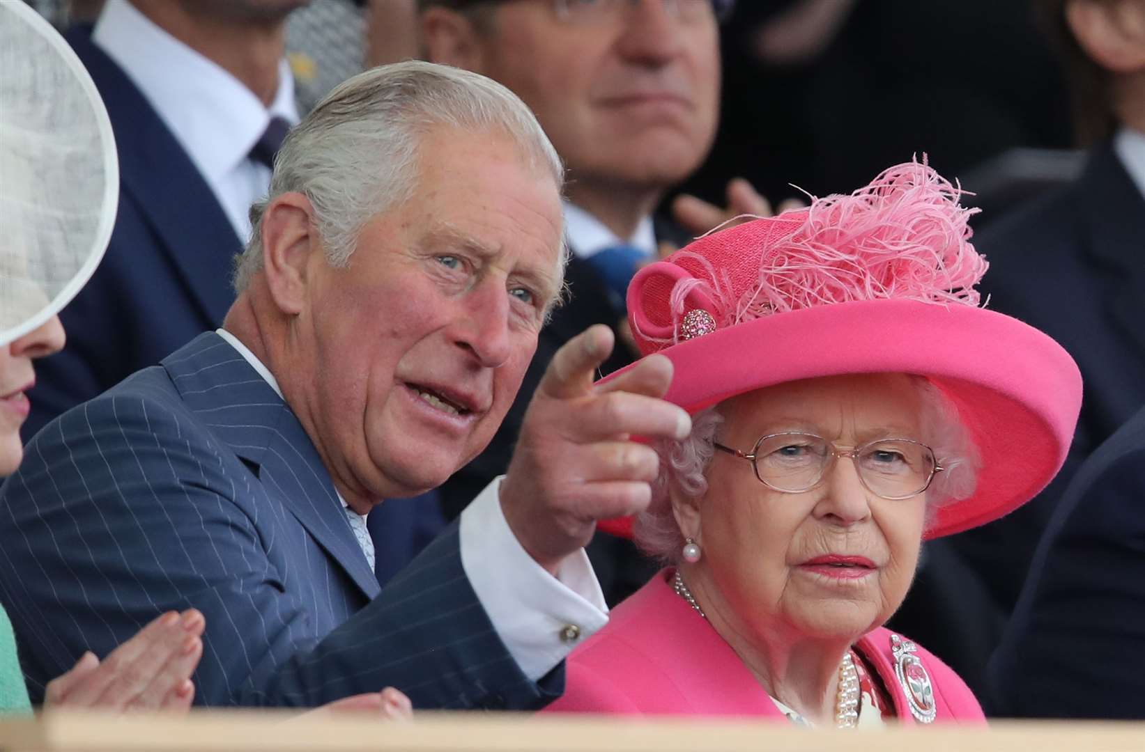 Charles and the Queen during the commemorations for the 75th anniversary of the D-Day landings in 2019 (Andrew Matthews/PA)