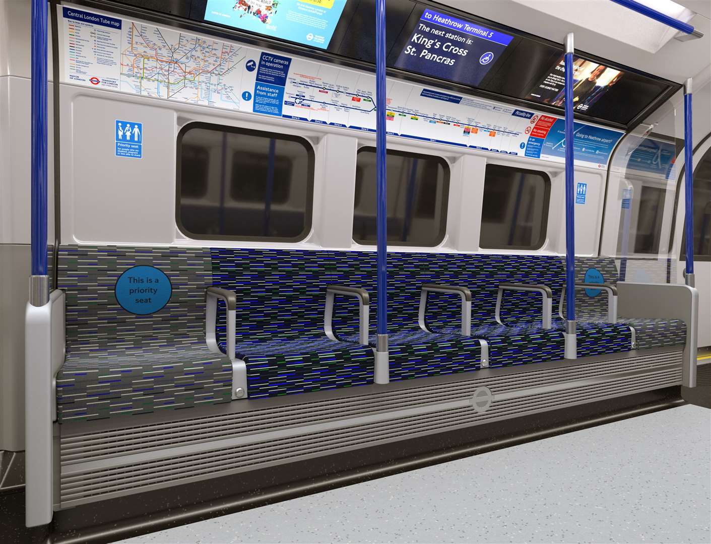 The new trains will feature more space for passengers (Siemens Mobility/PA)