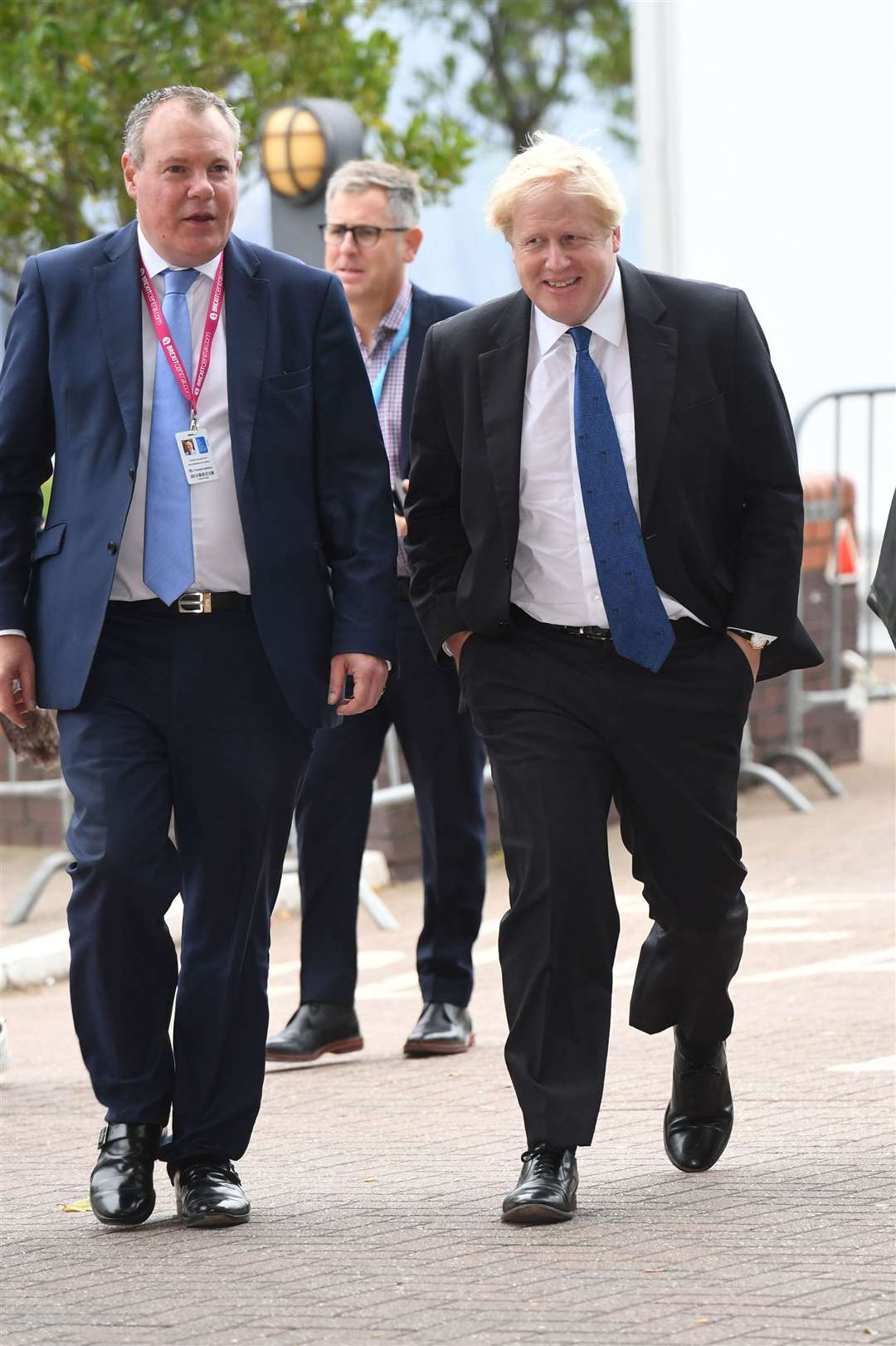 Boris Johnson (right) with Conor Burns (Stefan Rousseau/PA) Wire