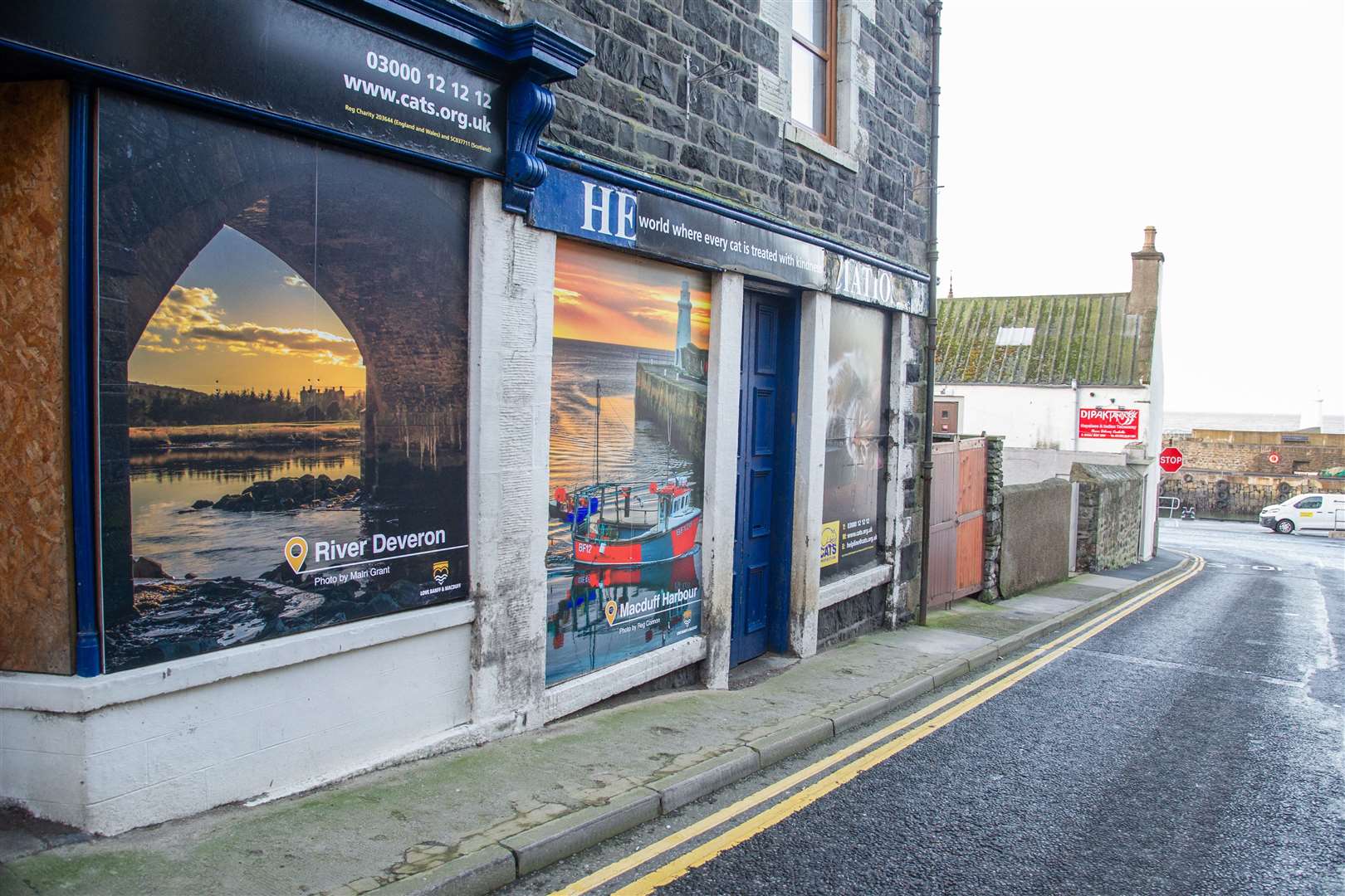 A photo added to the frontage of an empty shop. Picture: Daniel Forsyth