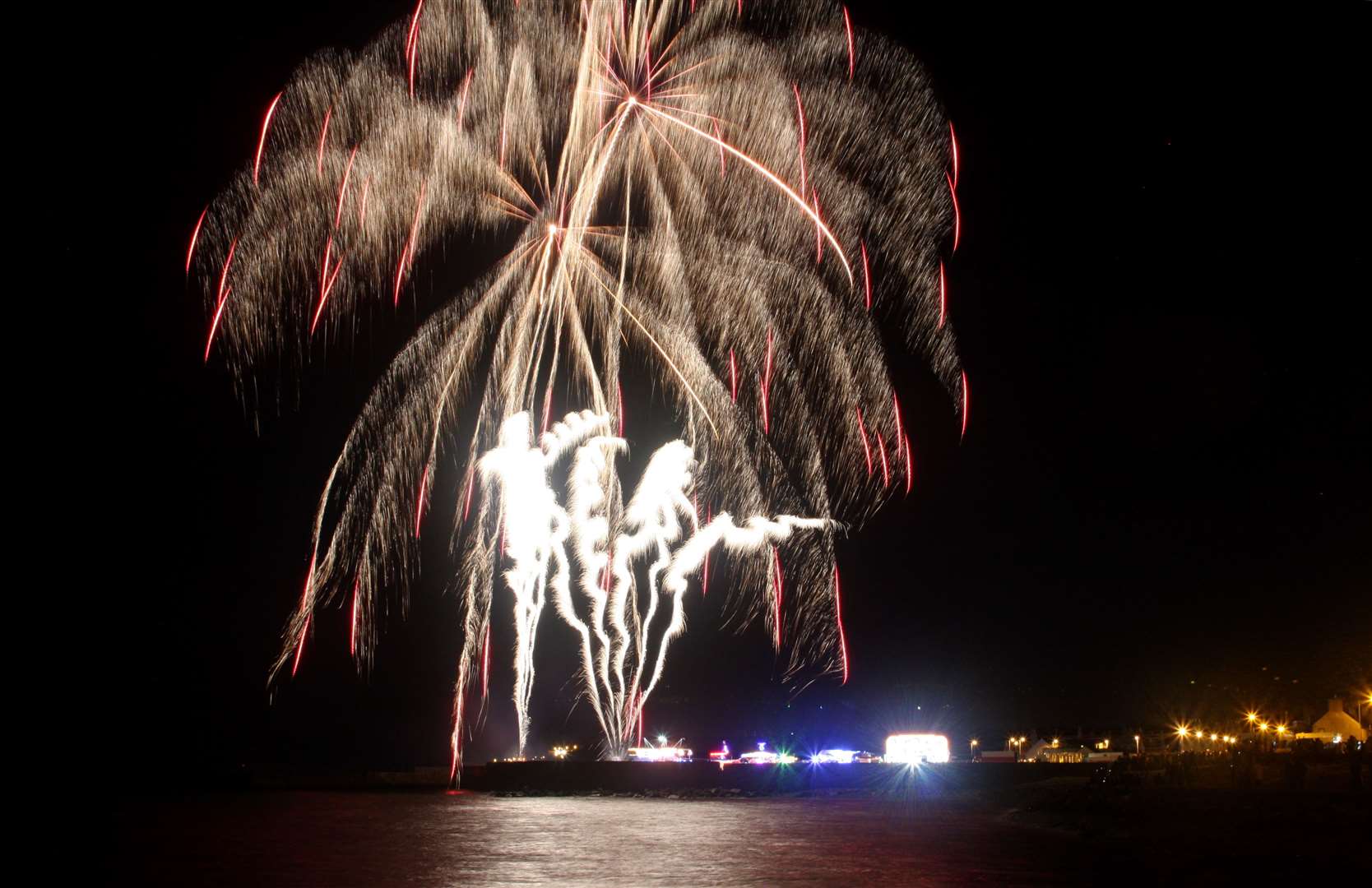 Fireworks over Portgordon Picture: Lyn MacDonald.