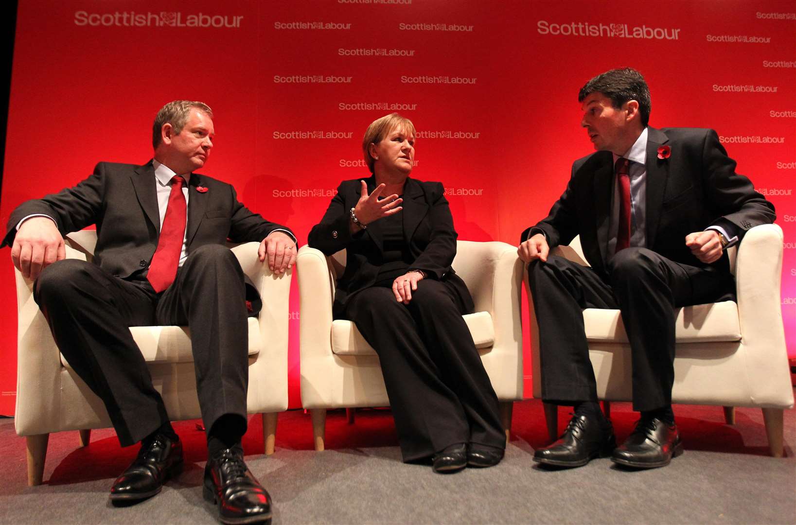 Tom Harris (left) ran for Scottish Labour leader in 2011 against Ken Macintosh (right) and Johann Lamont (centre) (Andrew Milligan/PA)