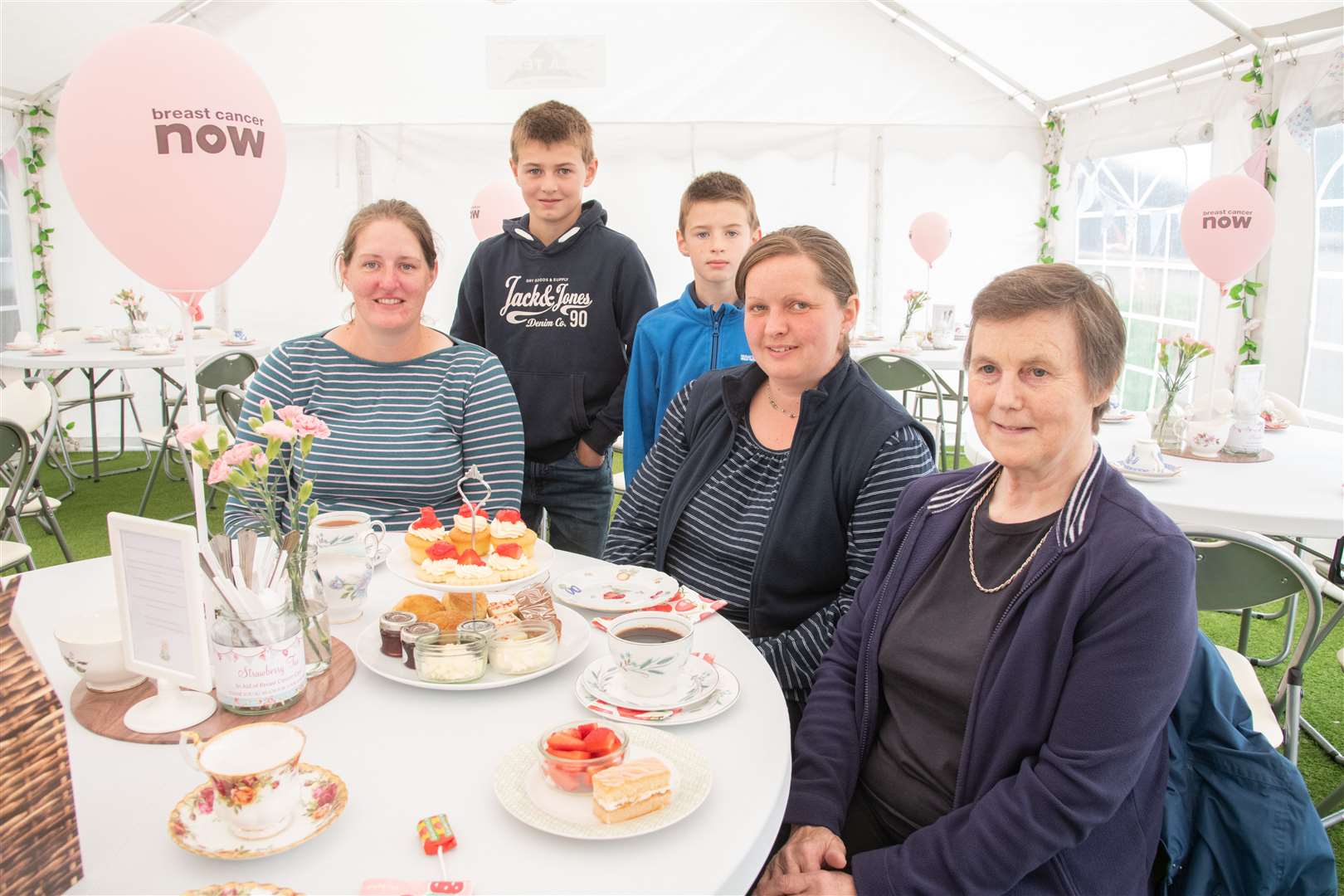 The Garrioch Family...14th annual strawberry tea event at Netherton Farm, Keith, which raises money for Breast Cancer Now. ..Picture: Daniel Forsyth..
