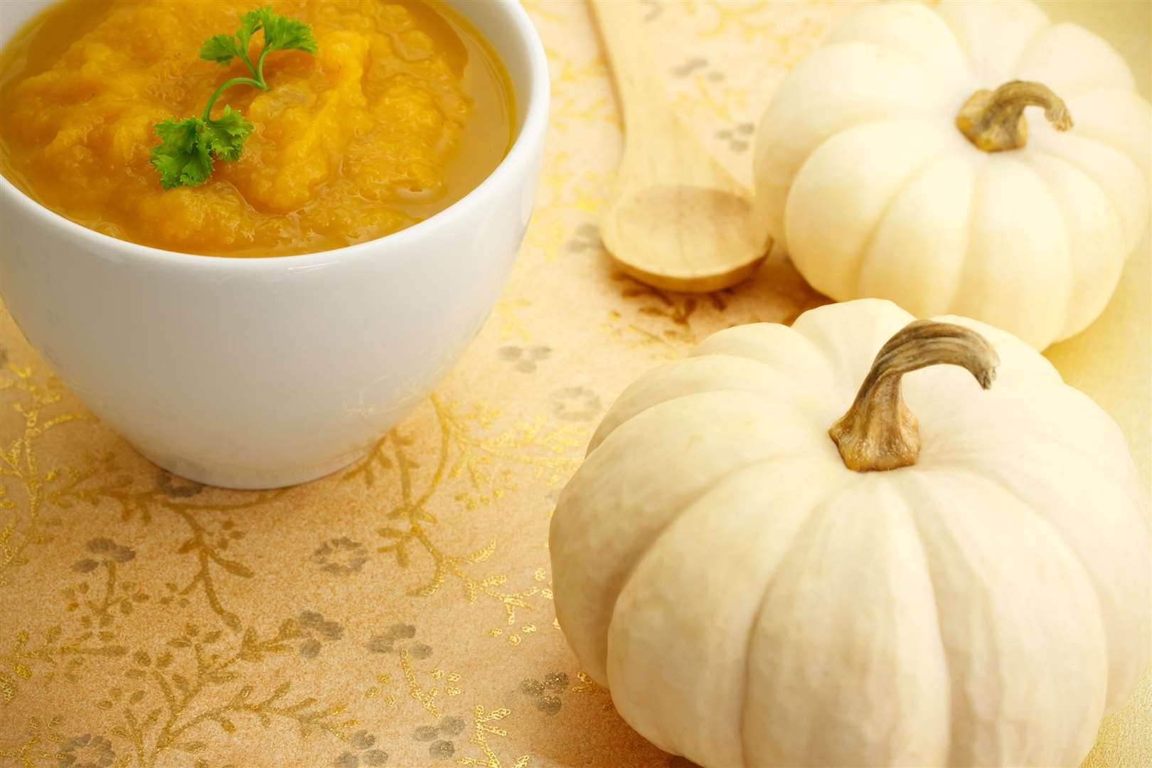 Pumpkin soup is a good way to use up the leftovers from carving.