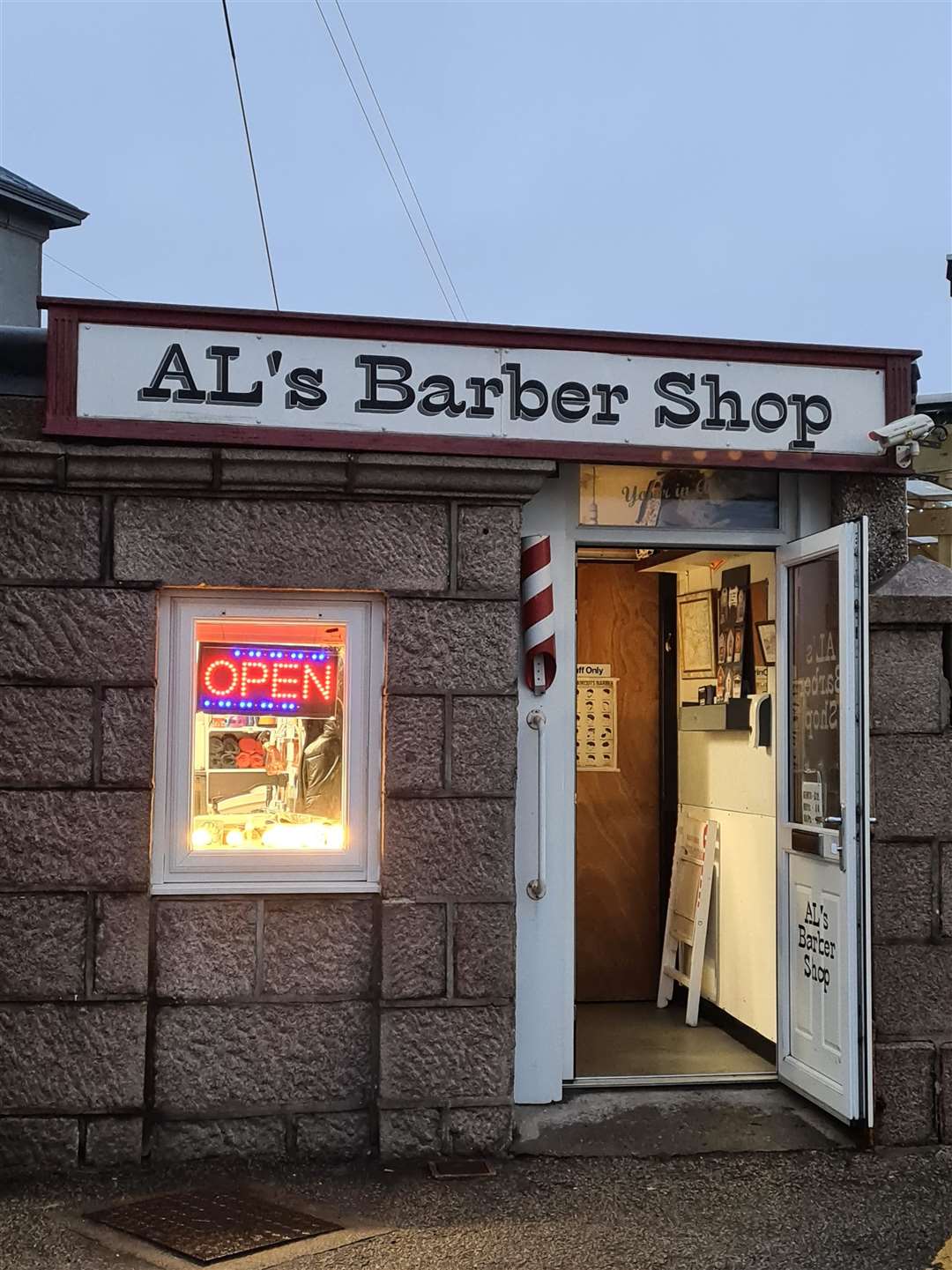 Al's Barber Shop in Ellon.