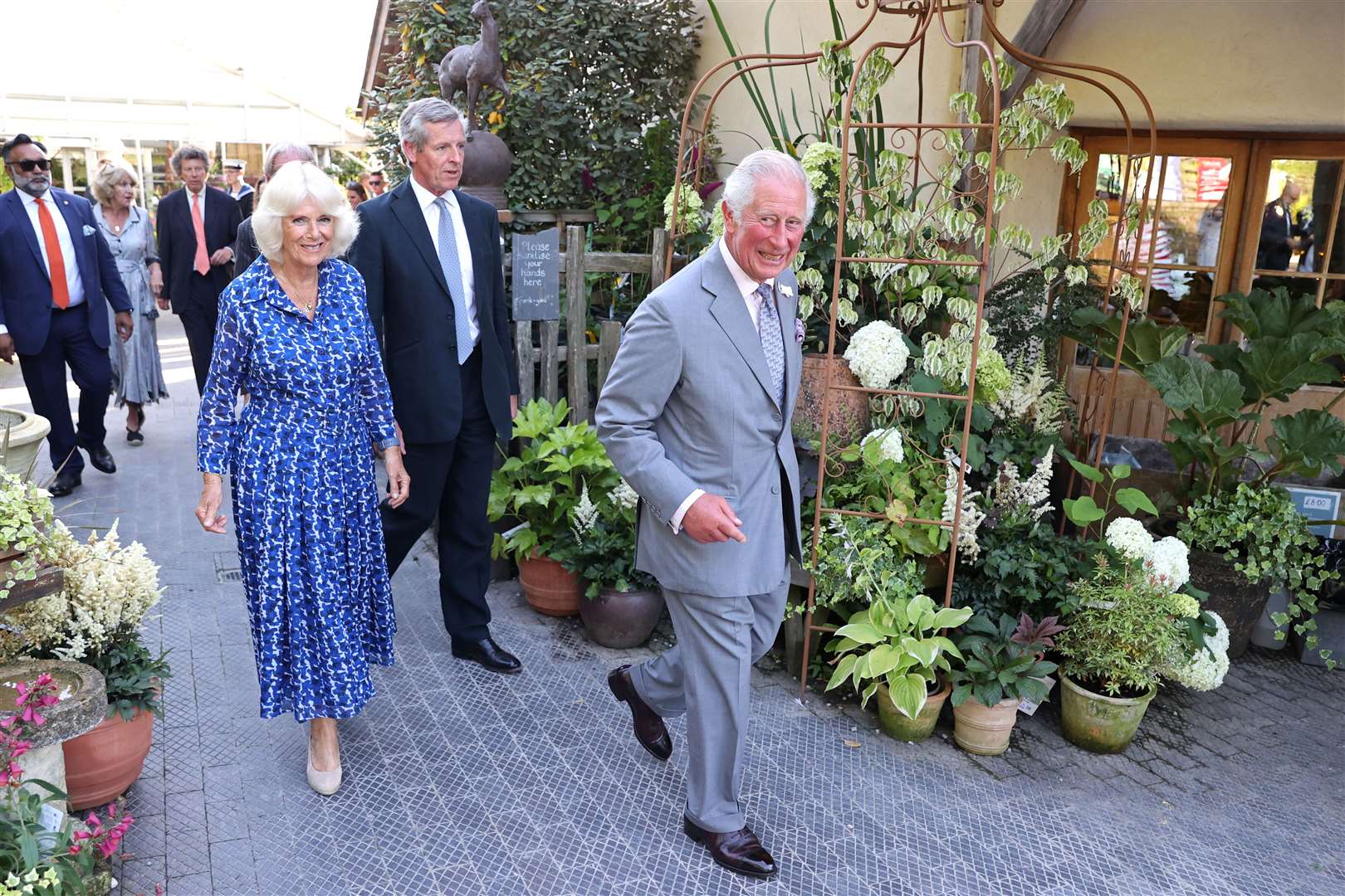 The Prince of Wales and Duchess of Cornwall attend a reception at the Duchy of Cornwall Nursery in Lostwithiel (Chris Jackson/PA)