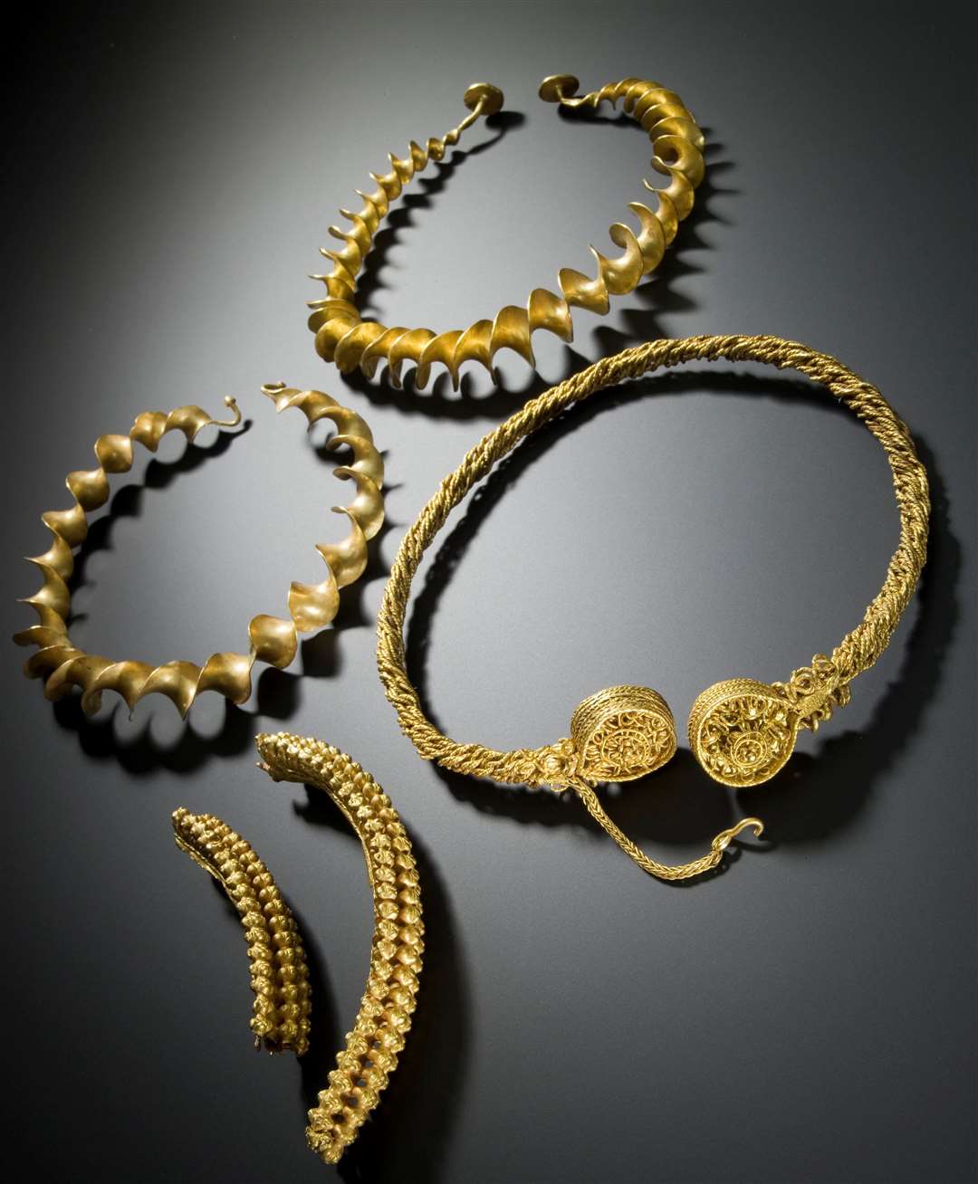 The Blair Drummond gold torcs.Picture: Crown Office.