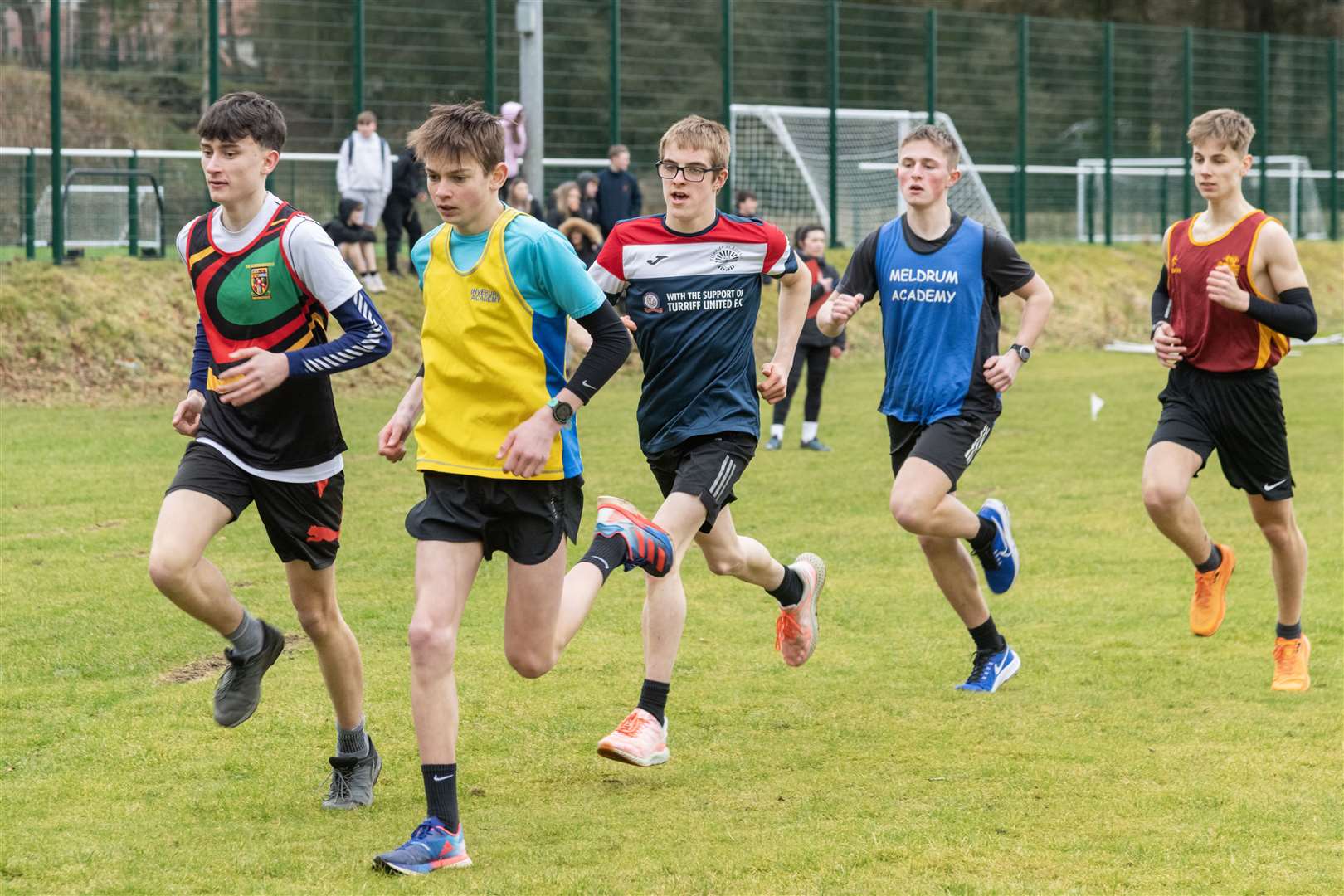 The big boys race in an inter-school cross-country competition.  Photo: Beth Taylor