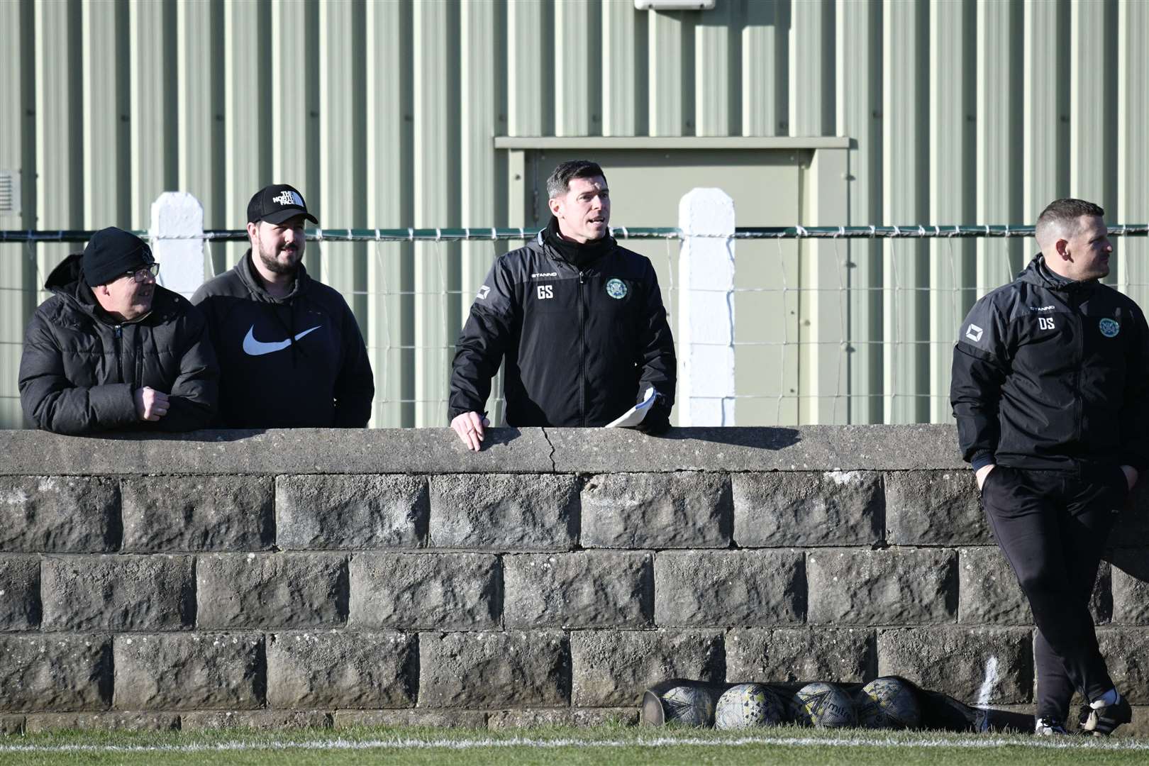 Buckie Thistle manager Graeme Stewart was missing from the home dugout. Picture: Daniel Forsyth