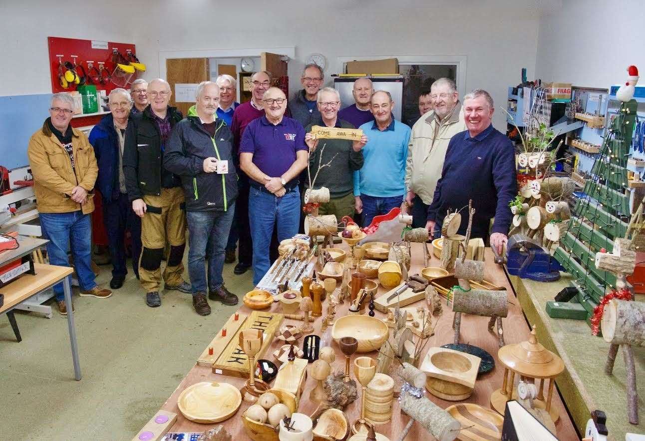 Members of Ellon Men's Shed welcomed visitors through the door to see what they get up to. Picture: Phil Harman