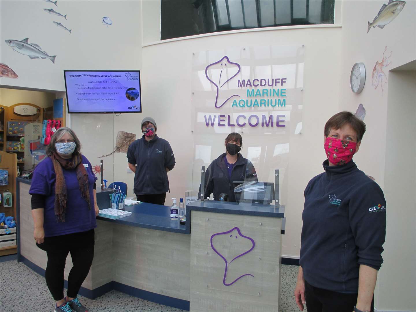 New measures are in place at Macduff Marine Aquarium including the wearing of face masks. Staff welcomed back visitors on Tuesday.