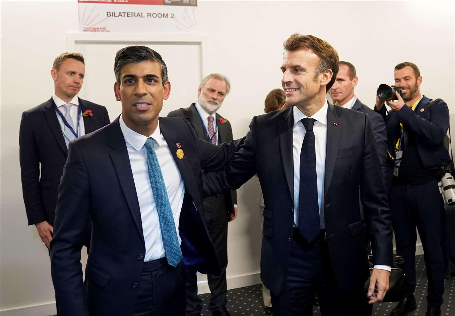 Prime Minister Rishi Sunak and French President Emmanuel Macron will meet for a summit in March (Stefan Rousseau/PA)